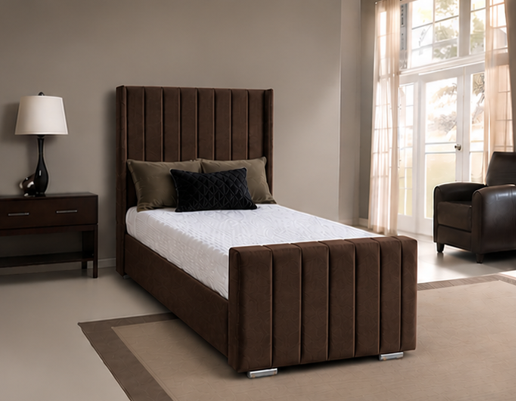 ascasx Panel Single Bed – Elegant Contemporary Bed - Image 1