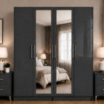 Modern Furniture 4 Door Wardrobe with Mirrors