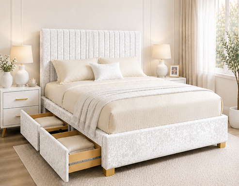 defsff King Size Divan Bed with Storage – Luxury Bedroom Collection - Image 1