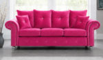 Comfortable 3 Seater Sofa - Ashwin Pink Sofa