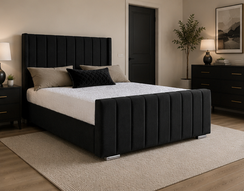 dhbdgfhd Panel King Size Bed – Comfortable Contemporary Bed - Modern Luxury Bedroom Bed - Image 1