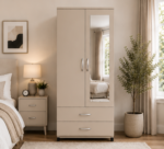 Smart Storage Double Door Wardrobe with Drawers - Image 5
