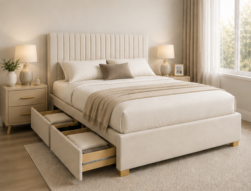 dswfwfd Divan Bed with 2 Drawers - King Size Bed - Image 1