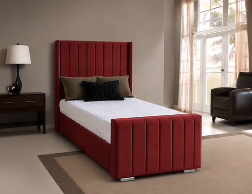 edeqd Panel Single Bed – Soft Upholstered Headboard Design - Image 1