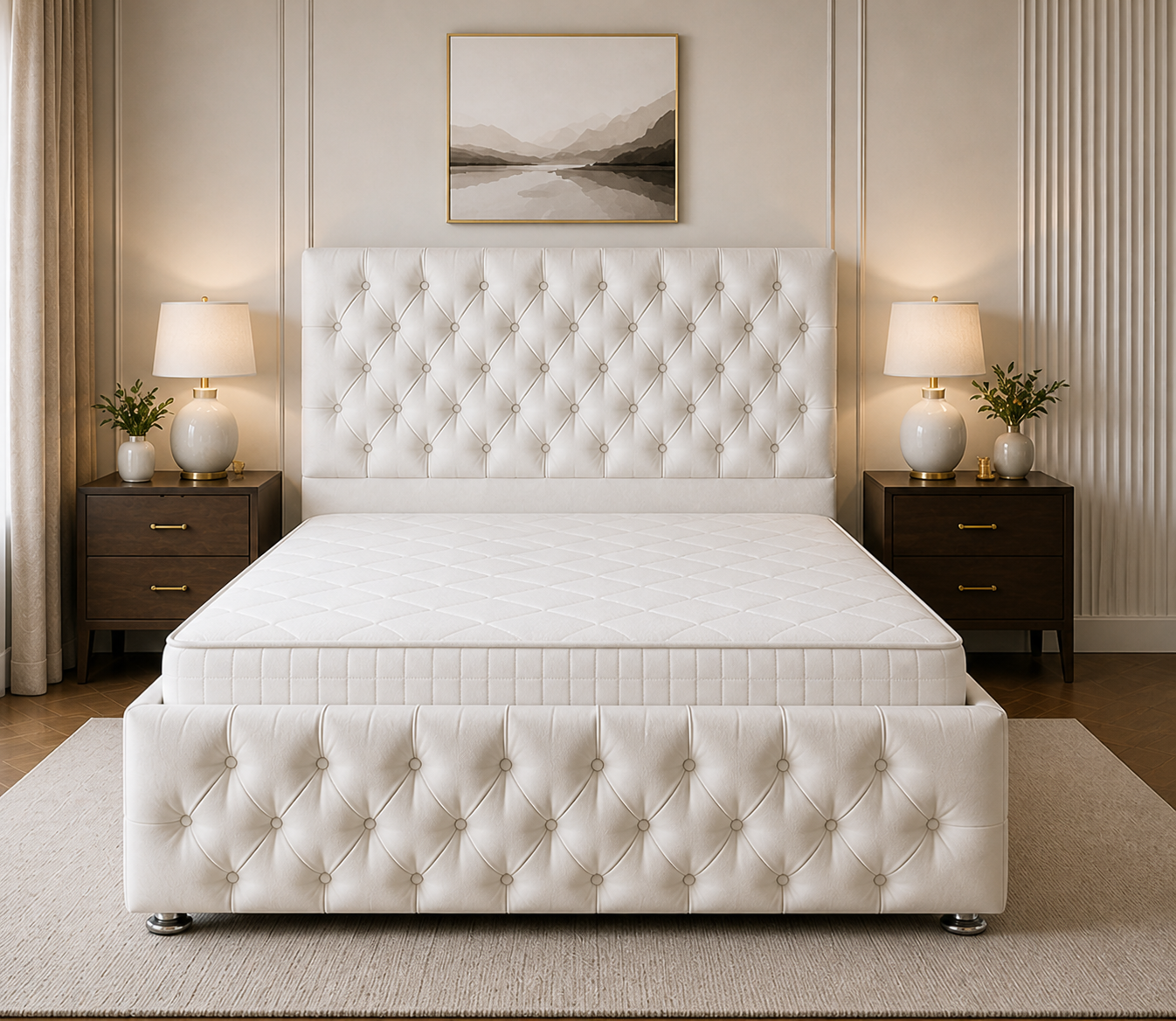 efbf028b-652d-460a-bba8-09a415195c5f High Quality Double Divan Bed Frame – Modern Bedroom Furniture - Image 1