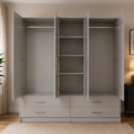 Durable Storage Cabinet – 4 Door Wardrobe