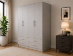 Durable Storage Cabinet – 4 Door Wardrobe - Image 3