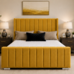 Panel Double Bed – Modern Upholstered Bed