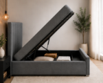 Ottoman Double Bed – Luxury Storage Bed with Upholstered Finish - Image 3