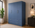 Large Capacity Wardrobe – 4 Door Wardrobe with 2 or 4 Drawers - Image 3