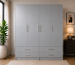 Modern Bedroom Wardrobe with 4 Drawers - Wardrobe with Drawers for Bedroom - Image 2