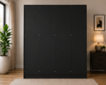 4 Door Bedroom Wardrobe with 4 Storage Drawers - Image 4