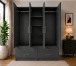 Contemporary Bedroom Storage Wardrobe - Wardrobe with 4 Drawers