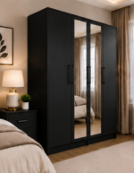 Modern 4 Door Wardrobe with 2 Mirror Panels - Image 4