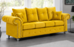 Living Room 3 Seater Sofa - Comfortable 3 Seater Sofa - yellow Sofa - Image 3