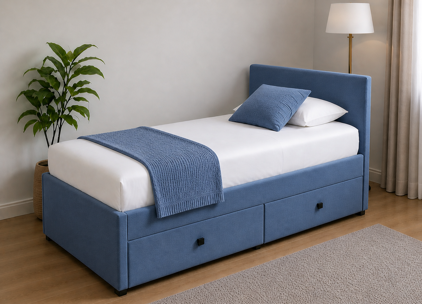 f27e4c89-f05c-44aa-9f68-ed9ee0d29e58 Space-Saving Divan Single Bed with Drawers - Image 1