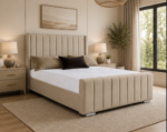 Panel Double size Bed – Soft Upholstered Headboard Design - Image 4