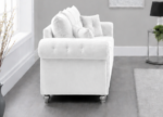 White 3 Seater Sofa - Ashwin Stylish 3 Seater Sofa - Image 3