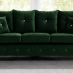Green Fabric sofa - Ashwin 3 Seater Sofa - Living Room 3 Seater Sofa