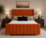 Panel Super King Size Bed – Soft Upholstered Comfort 🛏️💖