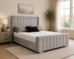 Panel Super King Size Bed – Stylish Large Bedroom Bed - Panel Bed - Image 4
