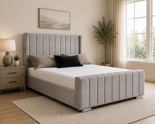 fsdhdsh Luxury King Beds - Panel King Size Bed – Modern Elegant Bedroom Furniture - Image 1