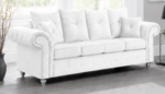 White 3 Seater Sofa - Ashwin Stylish 3 Seater Sofa - Image 5