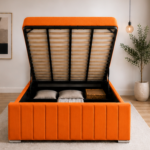 Ottoman Double Bed – Elegant Storage Bed with Upholstered Finish