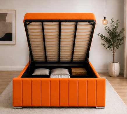 gegegr Super King Ottoman Bed – Elegant Storage for Modern Bedrooms - Image 1