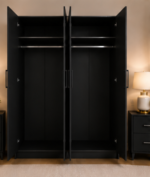 Modern 4 Door Wardrobe with 2 Mirror Panels - Image 3