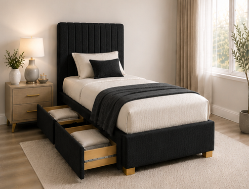 grgggr Single Divan Bed with 2 or 4 Drawers- Divan Bed - Image 1