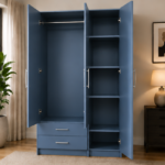 Large Storage Wardrobe - 3 Door Wardrobe with  Drawers