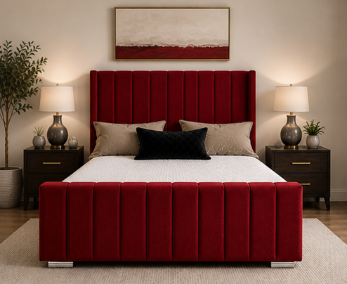 hdhdhd Panel Super King Size Bed – Soft Padded Headboard - Image 1