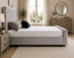 Panel Super King Size Bed – Stylish Large Bedroom Bed - Panel Bed - Image 3