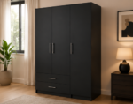 Durable 3 Door Wardrobe with 2 Drawers - Luxury 3 Door Wardrobe with 2 Drawers - Image 2