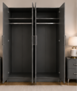 Spacious 4 Door Wardrobe with 2 Front Mirrors - Image 3