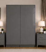 Spacious 4 Door Wardrobe with 2 Front Mirrors - Image 4