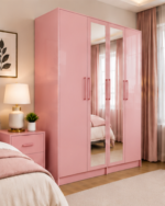 Luxury 4 Door Wardrobe with 2 Full Length Mirrors - 4 Door Wardrobe - Image 4