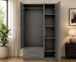 Premium Bedroom Organizer - 3 Door Wardrobe with 2 Drawers – Stylish Storage Furniture