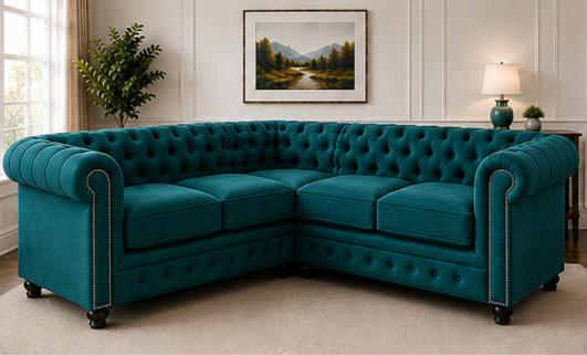 s31 Nicole Luxury 5 Seater Sofa - Nicole Modern Family Sofa – Elegant 5 Seater Corner - Image 1