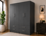 Contemporary Bedroom Storage Wardrobe - Wardrobe with 4 Drawers - Image 3