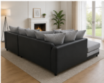 Upholstered Dylan 4 Seater Corner Sofa – Soft Cushioned Comfort - Image 5