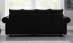 Black Three Seater Sofa - Elegant 3 Seater Sofa - Image 5