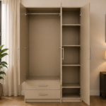 3 Door Wardrobe with 2 Drawers – Premium Bedroom Organizer