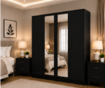 Modern 4 Door Wardrobe with 2 Mirror Panels - Image 2