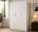 3 Door Wardrobe – Contemporary Wooden Wardrobe - Image 2