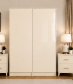 Durable 4 Door Wardrobe with Mirror Finish - Wooden Wardrobe 4 Door with Mirrors - Image 4