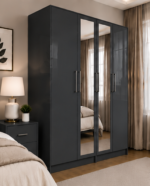 Modern Furniture 4 Door Wardrobe with Mirrors - Image 5