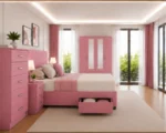 Premium Storage Furniture Collection - Double Bed - Four Door Wardrobe With Dual Mirrors - Five Drawer Chest - Image 3
