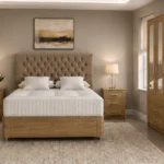 Luxury Double Bed Suite - Three Door Wardrobe With Two Full Length Mirrors And Two Bottom Drawers - Chest of Five Drawers - Two Bedside Tables